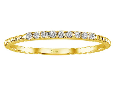 0.09 carat diamond 9 stone alliance in 333 8K yellow gold
