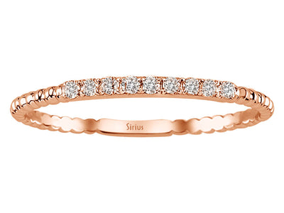 0.09 carat diamond 9 stone alliance in 333 8 K red gold