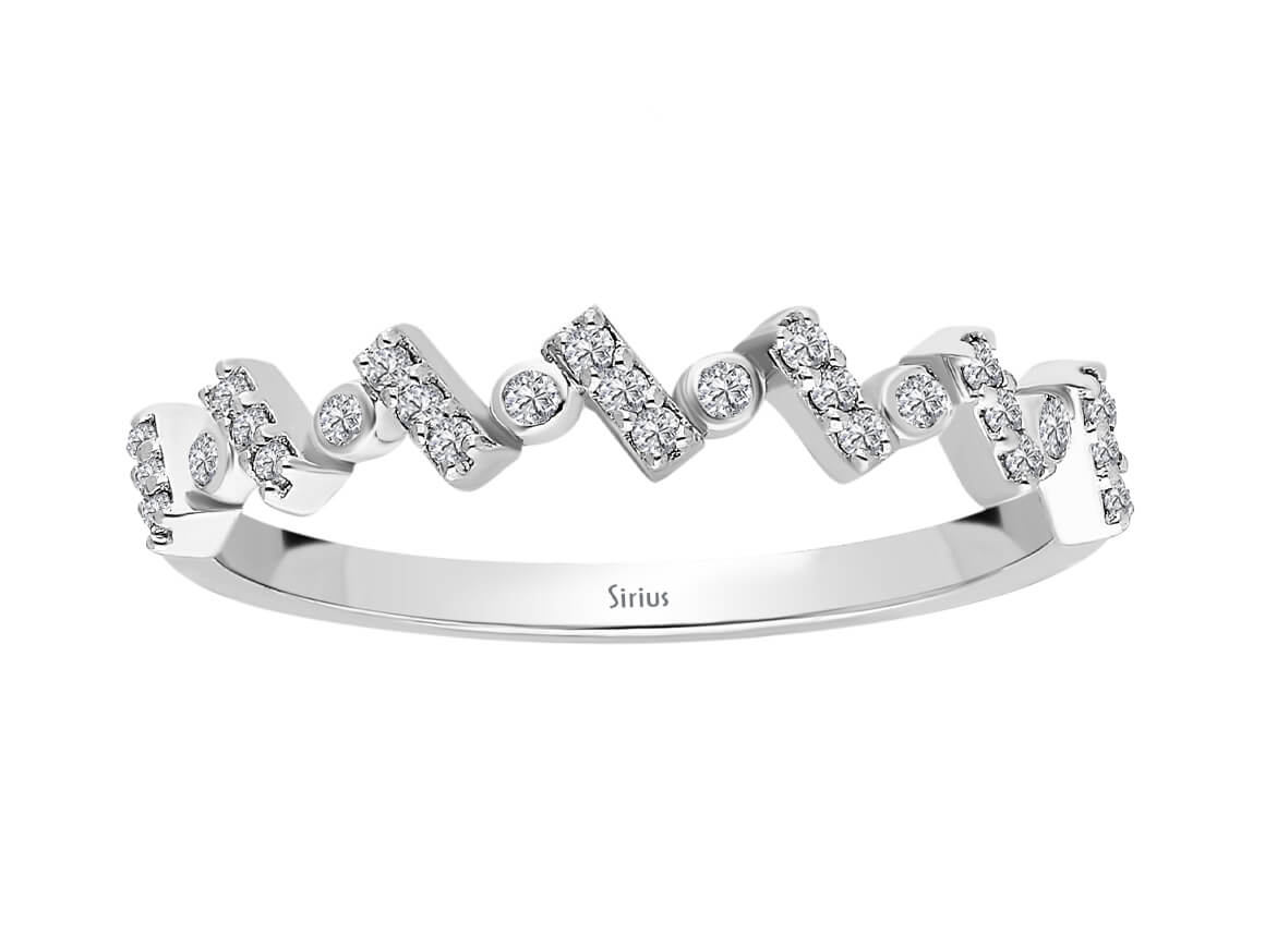 Diamant Aesta halbrund Allianz - handgefertigter Diamantschmuck aus Feingold | Sirius Diamant