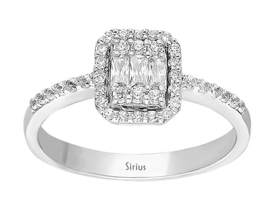F Color 0.40 Carat Diamond Baguette Ring