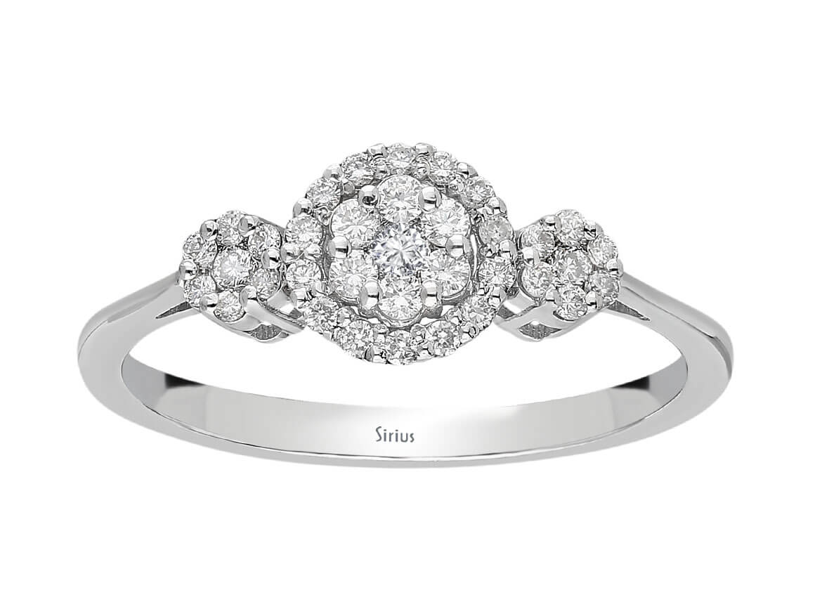 0,24 Carat Diamant Tria Ring – handgefertigter Diamantschmuck aus Feingold | Sirius Diamant