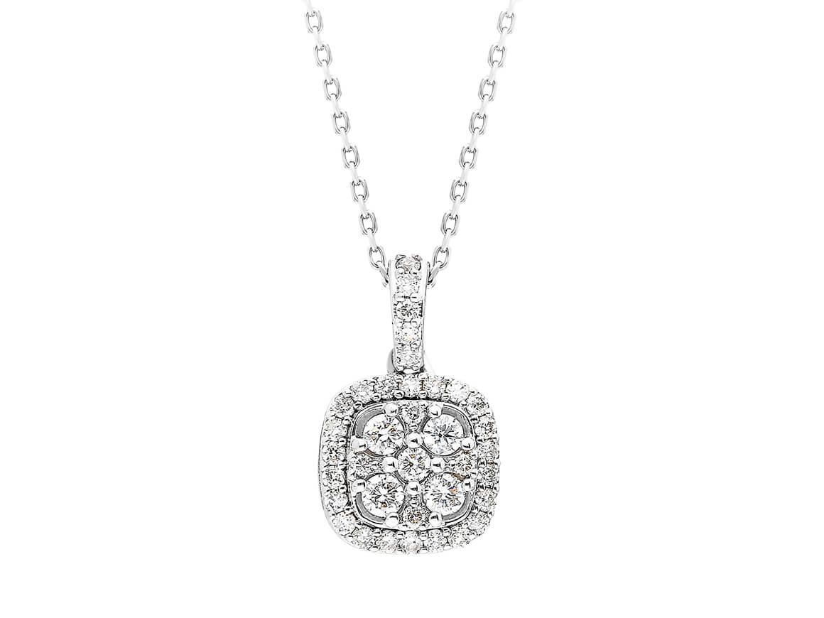 0.31 carat diamond borealis necklace