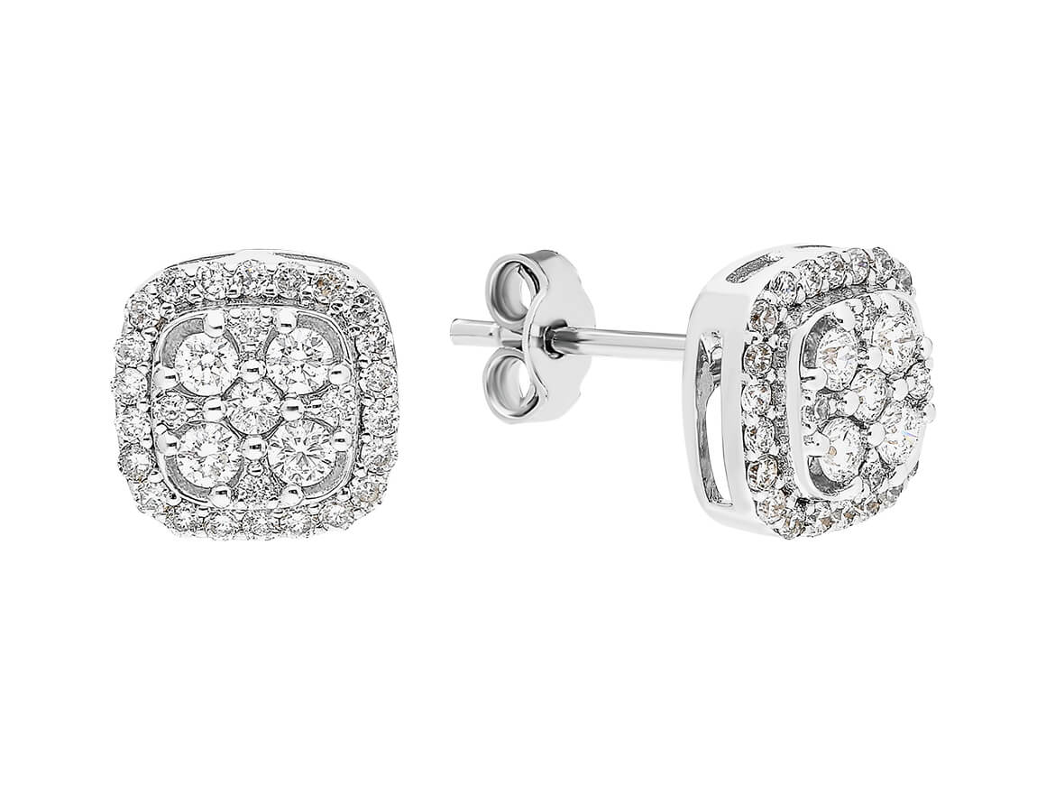 0.57 carat diamond borealis earrings