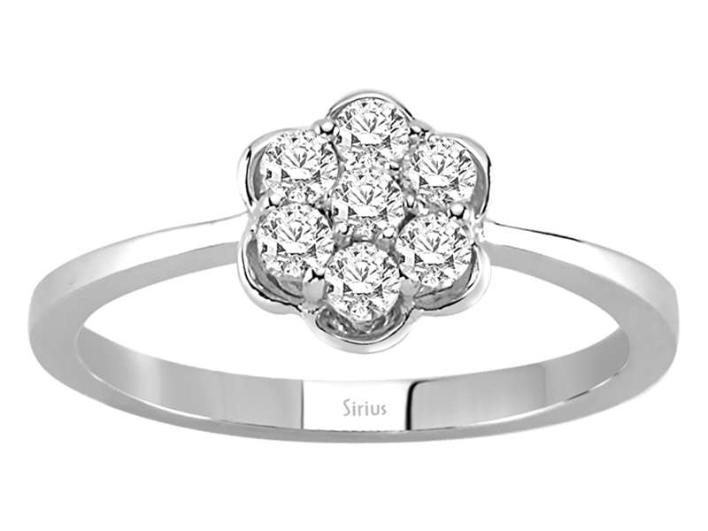 Diamond bridal bouquet ring in 18 K