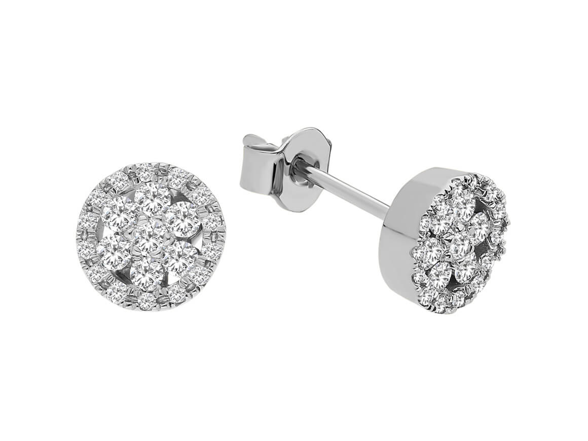 Diamant Fortuna Ohrringe - handgefertigter Diamantschmuck aus Feingold | Sirius Diamant