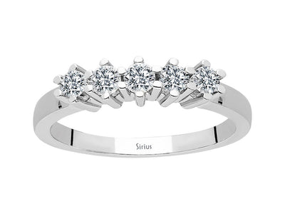 0.37 total carats 5 diamond alliance in 585 14 carat white gold