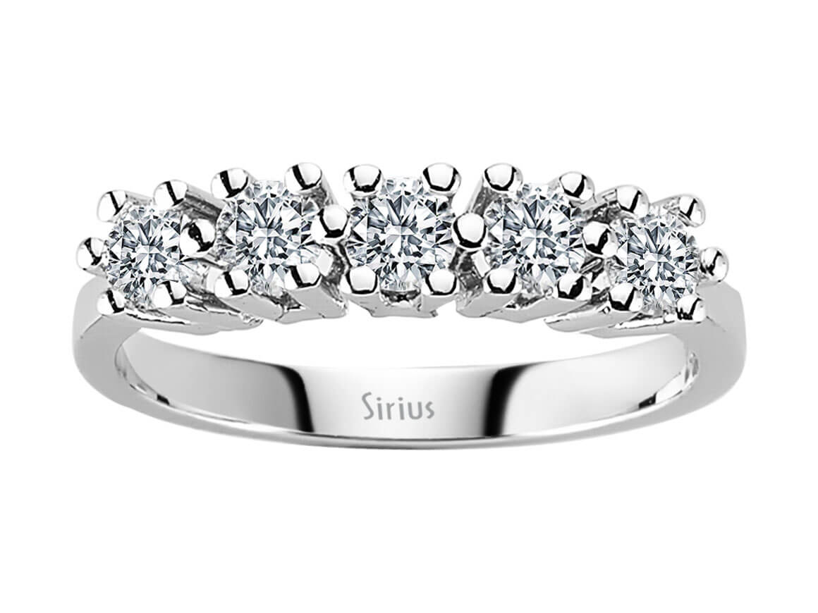 0.70 carat 5 diamond alliance in 585 14 carat white gold