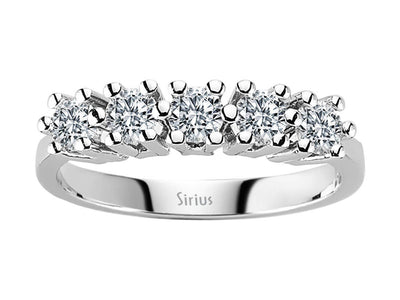 0.70 carat 5 diamond alliance in 585 14 carat white gold