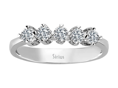 0.58 carat diamond 5 diamond alliance in 585 14 K white gold