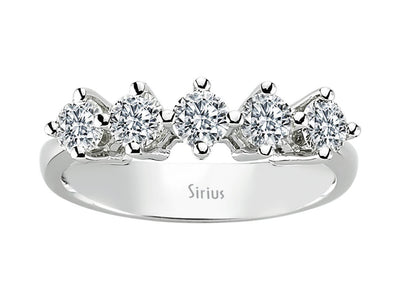 0.95 carat 5 diamond alliance in 585 14 K white gold