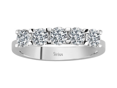 1.18 carat 5 diamond alliance in 14 carat white gold