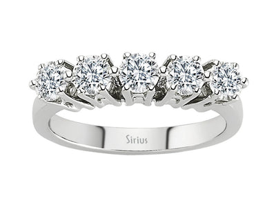 1.16 ct. 5 diamond alliance in 14 K white gold
