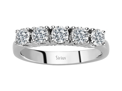 0.96 carat 5 diamond alliance in 14 K white gold
