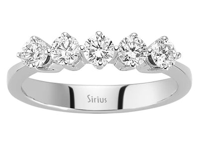 0.73 carat 5 diamond alliance in 585 14 carat white gold