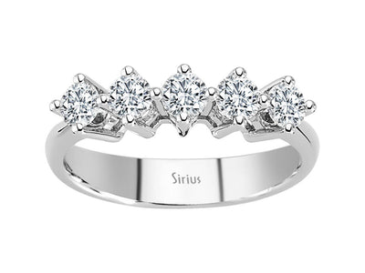 0.83 carat 5 diamond alliance in 585 14 carat white gold