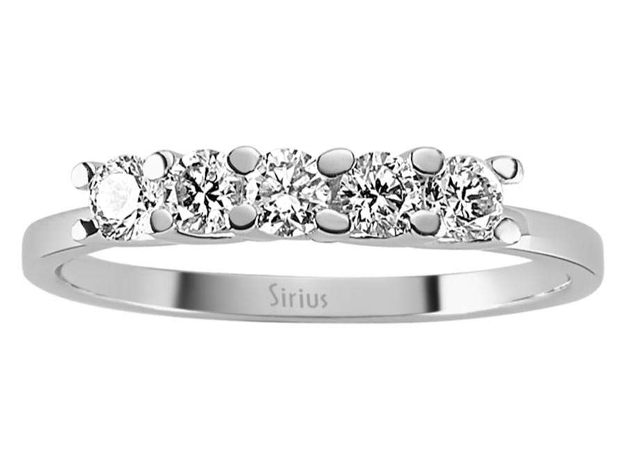 0.46 Carat Diamond 5 Stone Alliance in 14 K White Gold