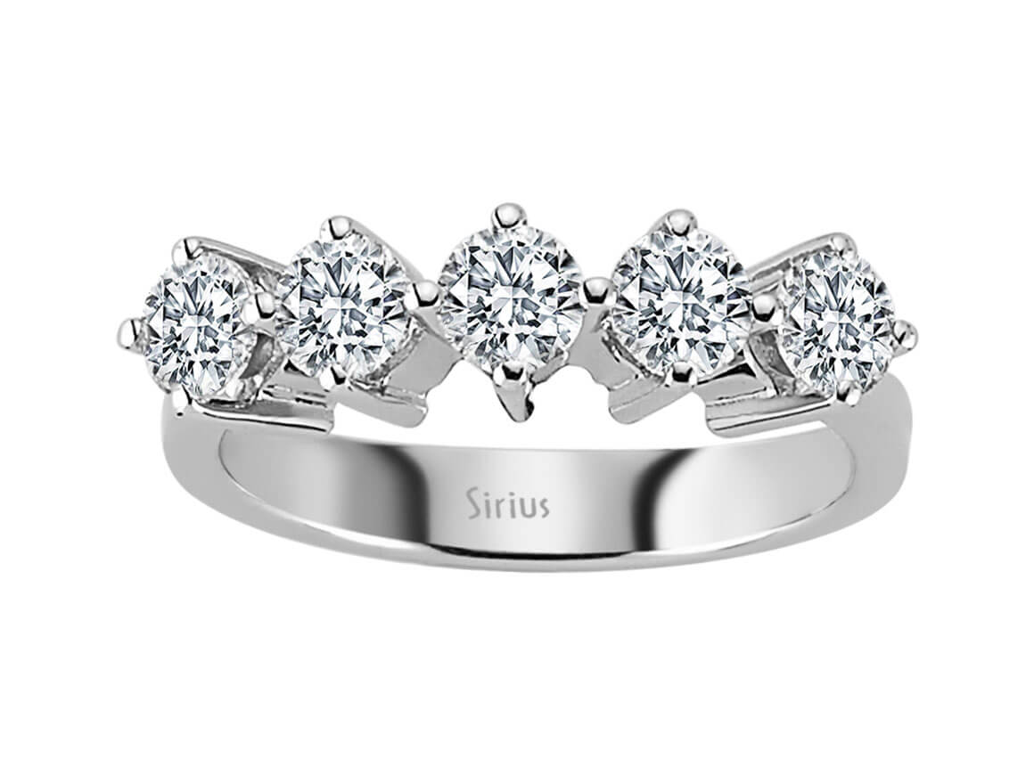 1.22 carat diamond 5 diamond alliance in 585 14 K white gold
