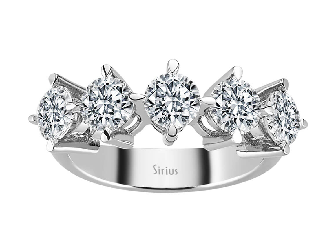 2.04 carat diamond 5 stone alliance