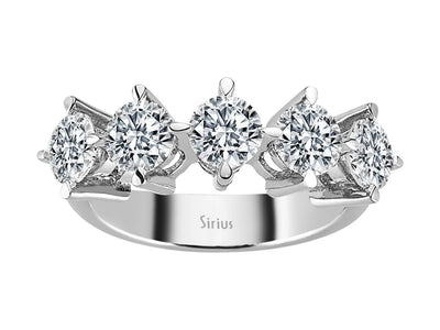 2.04 carat diamond 5 stone alliance