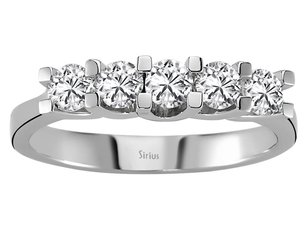 0.72 carat diamond 5 stone alliance
