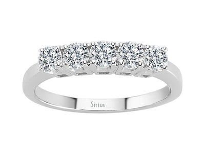 0.73 carat diamond 5 stone alliance