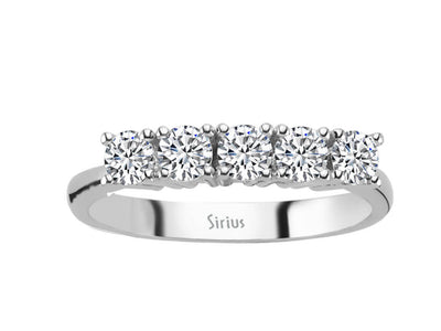 0.74 carat 5 diamond alliance in 18 K