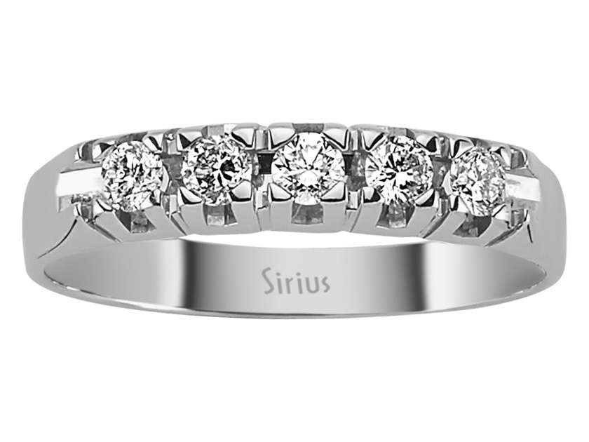 0,30 Carat Diamant 5 Stein Allianz - handgefertigter Diamantschmuck aus Feingold | Sirius Diamant