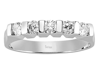 0.45 carat 5 diamond alliance in 585 white gold