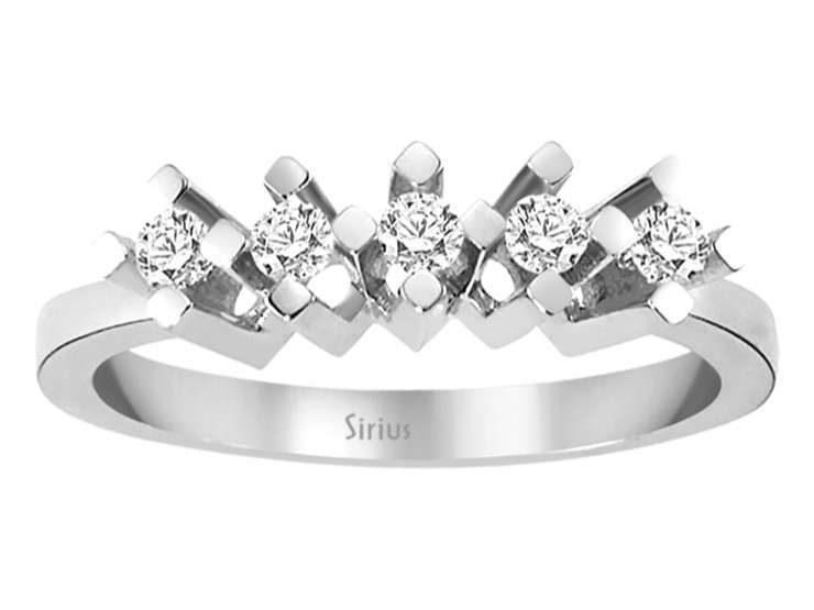 0,22 Karat Diamant 5 Diamanten Allianz - handgefertigter Diamantschmuck aus Feingold | Sirius Diamant