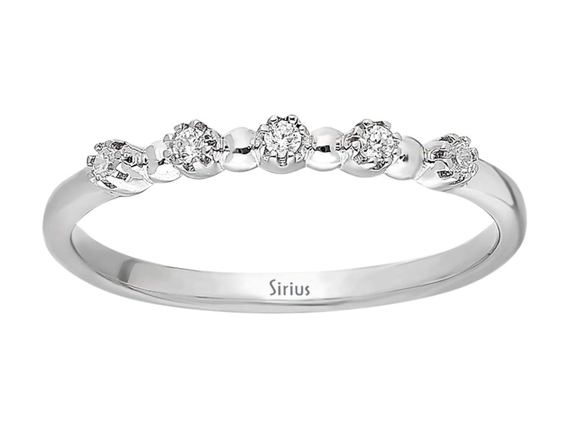 Diamant halbrundum Allianz - handgefertigter Diamantschmuck aus Feingold | Sirius Diamant