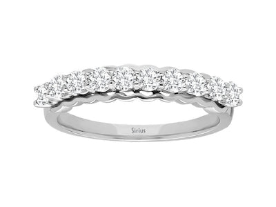 Alliance demi-ronde en diamant de 0,40 carat