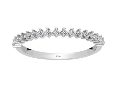 Alliance demi-ronde en diamant de 0,14 carat