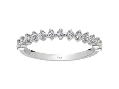 Alliance demi-ronde en diamant de 0,20 carat