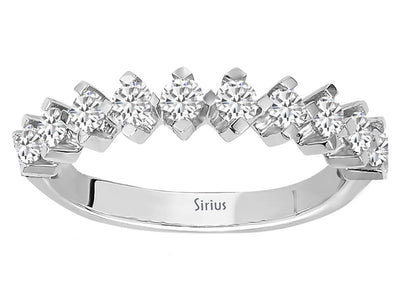 Alliance demi-ronde en diamant de 0,60 carat 