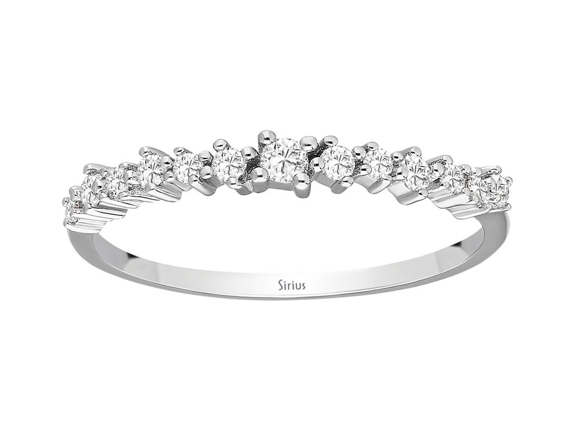 0,20 Karat Diamant halbrund Allianz - handgefertigter Diamantschmuck aus Feingold | Sirius Diamant