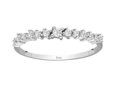 Alliance demi-ronde en diamant de 0,20 carat 