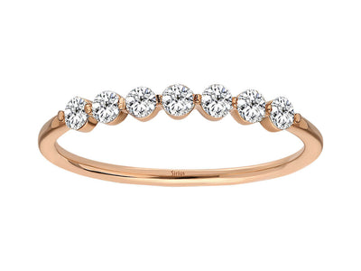 0.35 carat half-round alliance