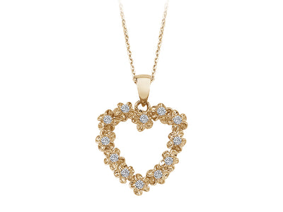 Diamant Herz Kollier in 18 K