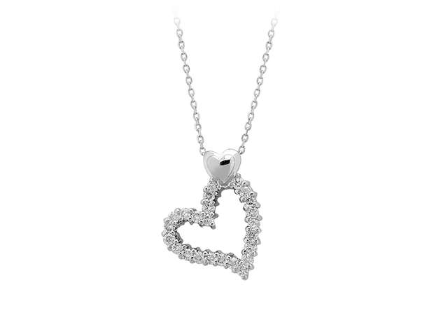 Diamant Valentinstag Herz Collier - handgefertigter Diamantschmuck aus Feingold | Sirius Diamant