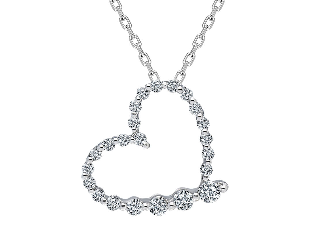 Diamant Valentinstag Herz Collier - handgefertigter Diamantschmuck aus Feingold | Sirius Diamant