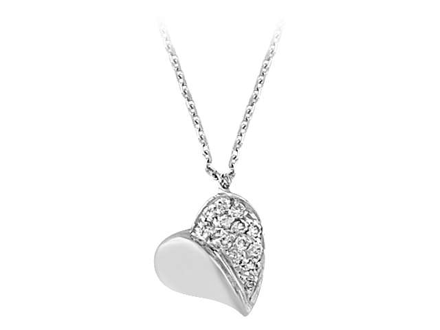Diamant Herz Collier – handgefertigter Diamantschmuck aus Feingold | Sirius Diamant