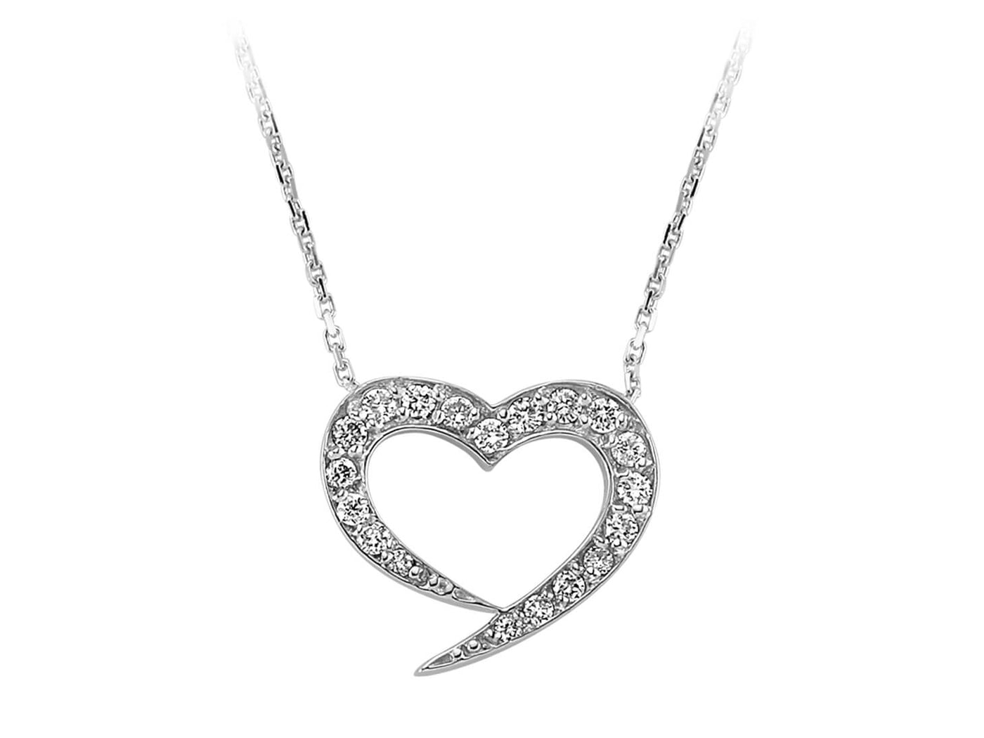 Collier coeur en diamant de 0,20 carat