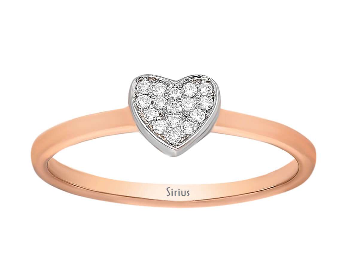 Diamant Herz Ring - handgefertigter Diamantschmuck aus Feingold | Sirius Diamant