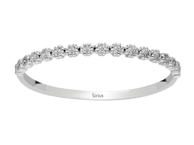 0.07 carat diamond half-round alliance