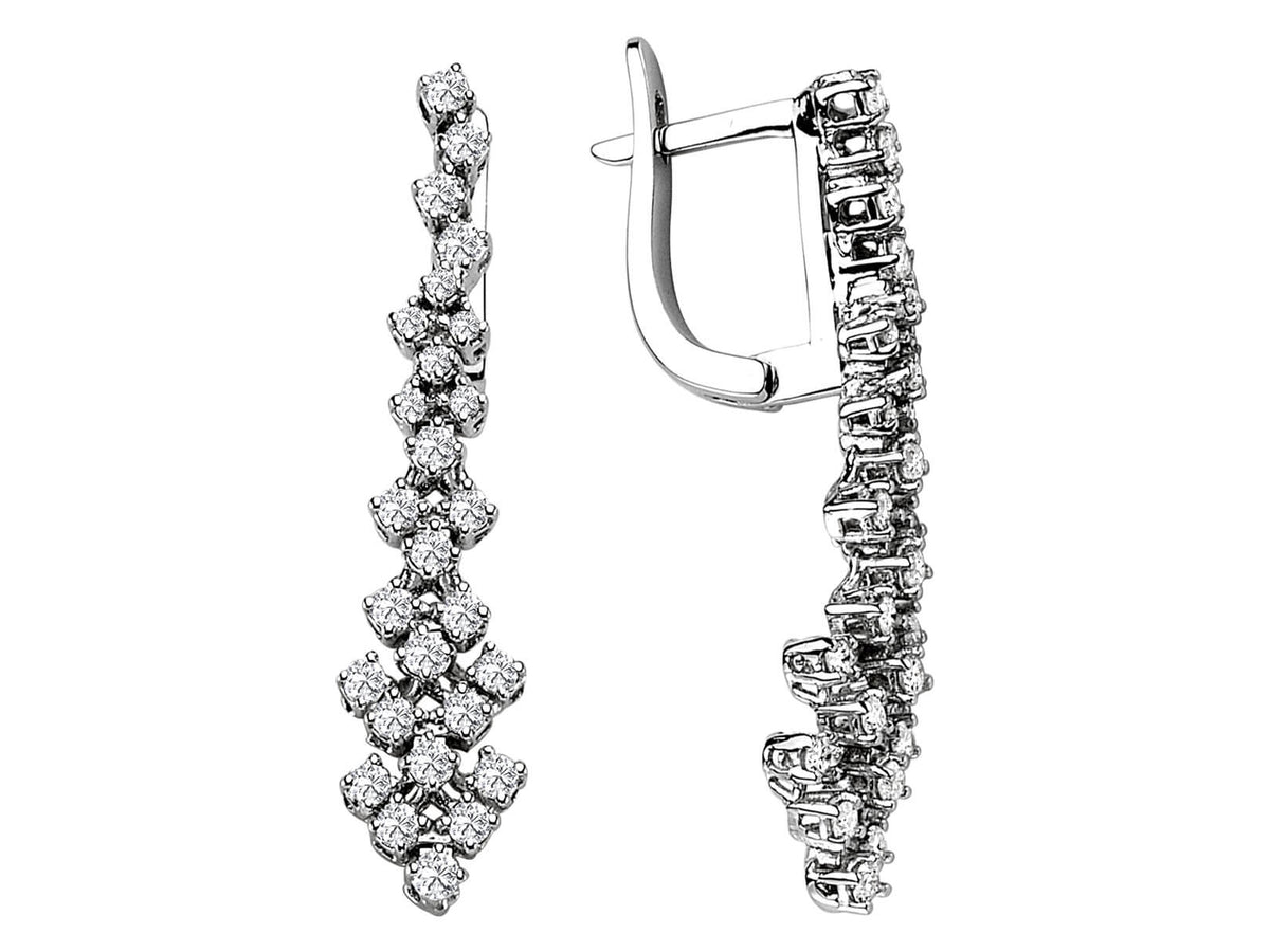 Diamant Lichtweg Ohrhänger - handgefertigter Diamantschmuck aus Feingold | Sirius Diamant