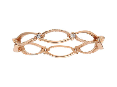 0.06 carat diamond Lima all-around alliance in 8 K red gold