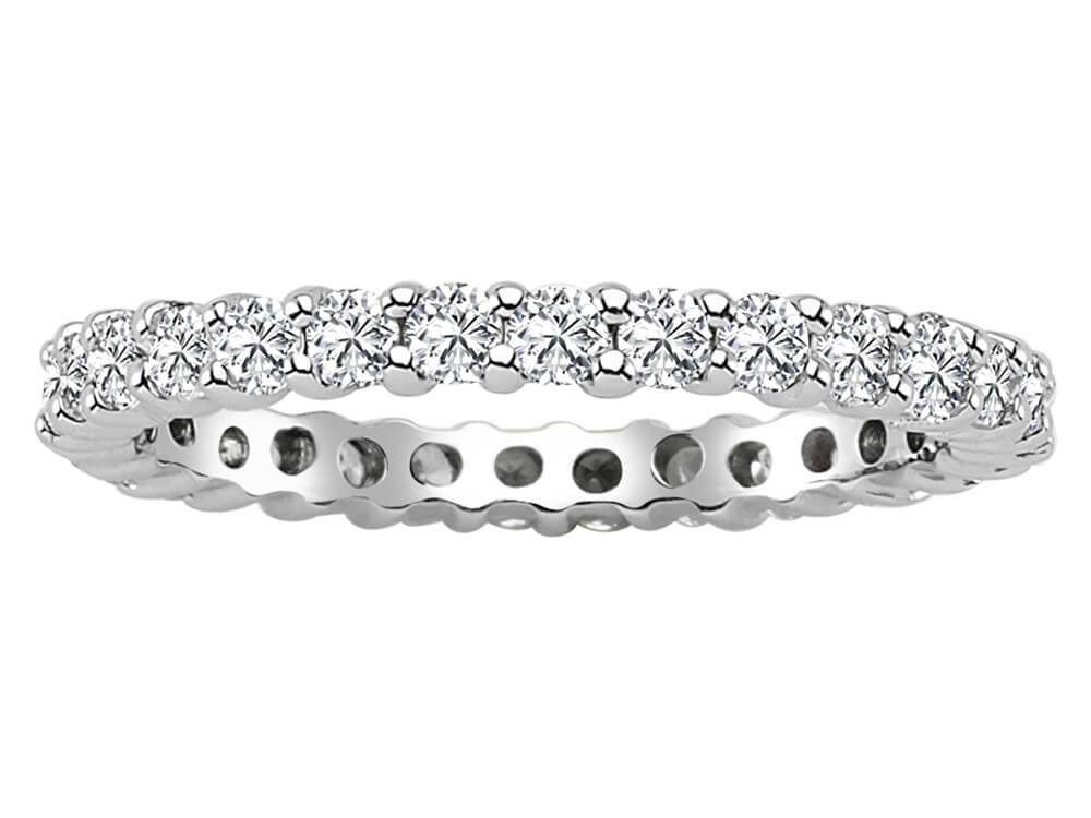 0,90 Karat Diamant rundum Allianz in 585er 14 Karat Weißgold - handgefertigter Diamantschmuck aus Feingold | Sirius Diamant