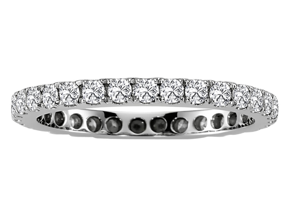 0,82 Karat Diamant rundum Allianz in 585er 14 K Weißgold – handgefertigter Diamantschmuck aus Feingold | Sirius Diamant