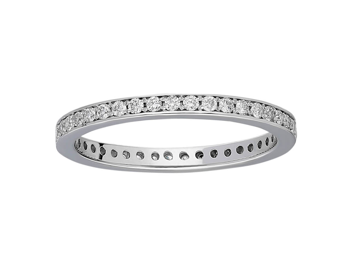 0,44 Karat Diamant Rundum Allianz in 585er 14 K Weißgold - handgefertigter Diamantschmuck aus Feingold | Sirius Diamant