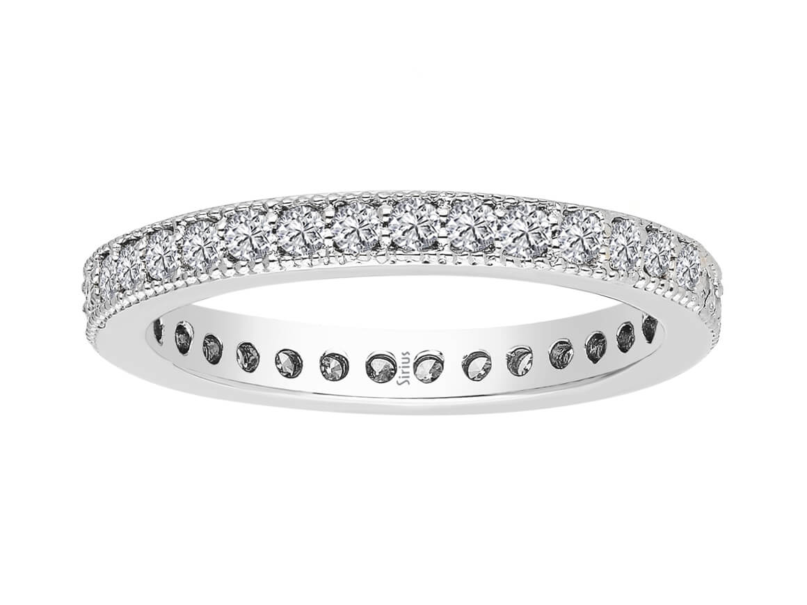 0,64 Karat Diamant Rundum Allianz - handgefertigter Diamantschmuck aus Feingold | Sirius Diamant